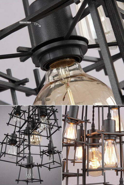 Bismuth Industrial Cube Cluster Pendant Light-DWHOME