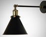 Black Cone Shade Wall Light Sconce (short arm) - DWHOME