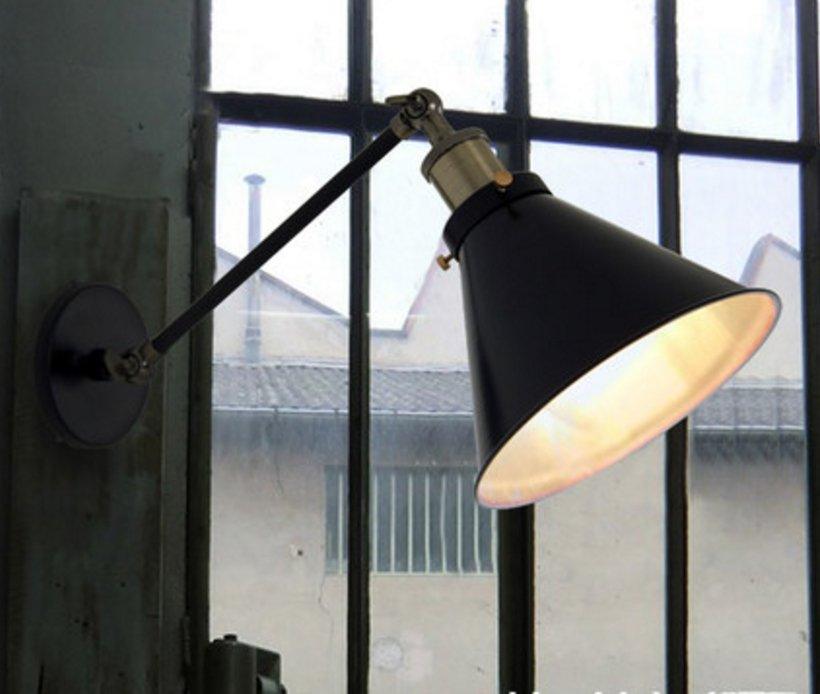 Black Cone Shade Wall Light Sconce (short arm) - DWHOME