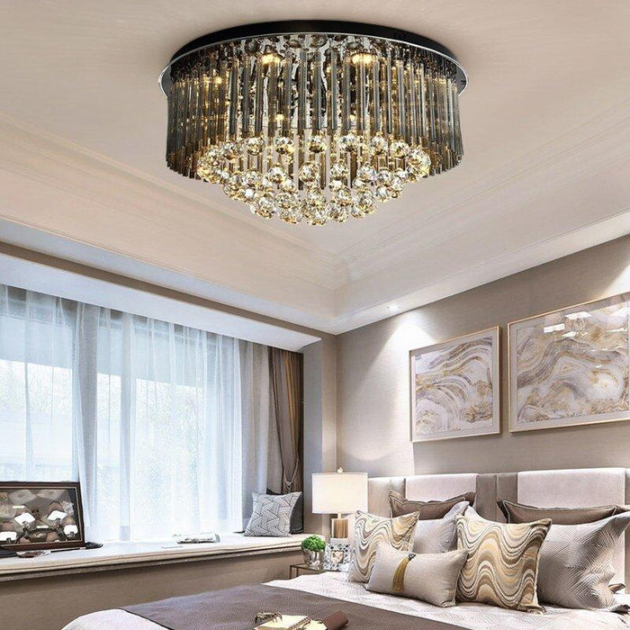 Black Crystal Luxury Rainfall Chandelier - DWHOME