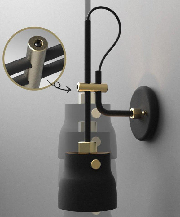 Black Hudson Wall Light - DWHOME