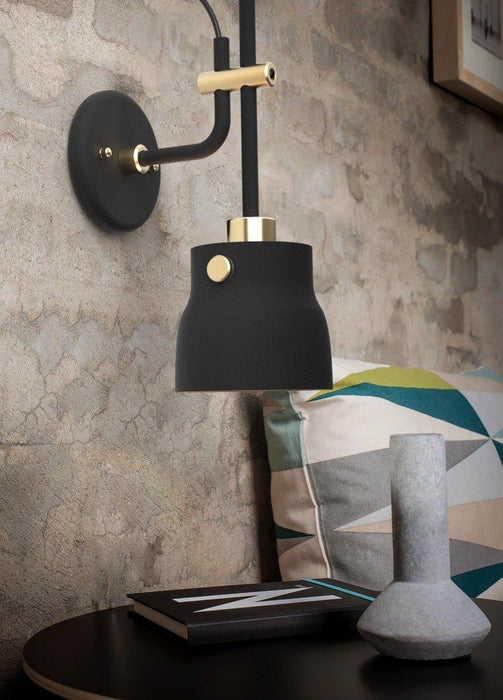 Black Hudson Wall Light - DWHOME