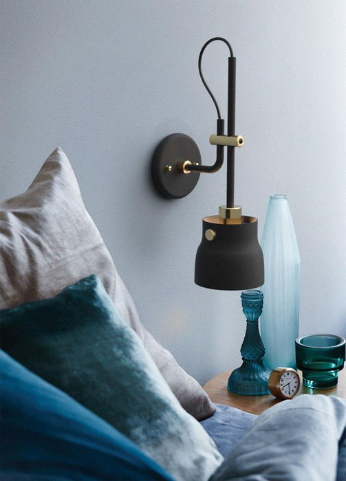 Black Hudson Wall Light - DWHOME