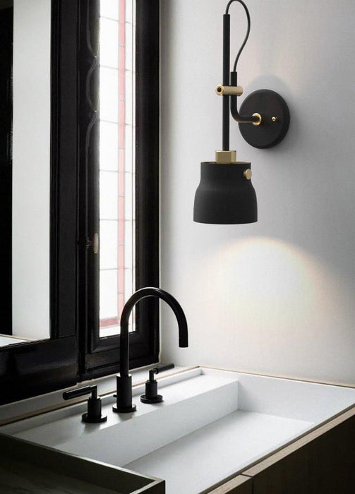 Black Hudson Wall Light - DWHOME