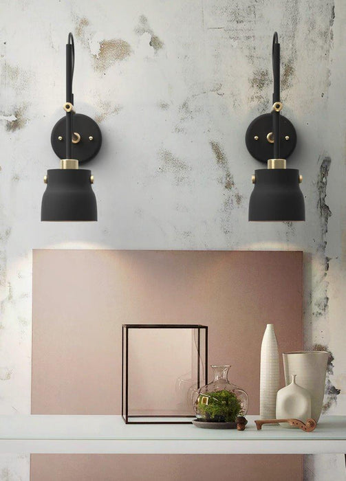 Black Hudson Wall Light - DWHOME