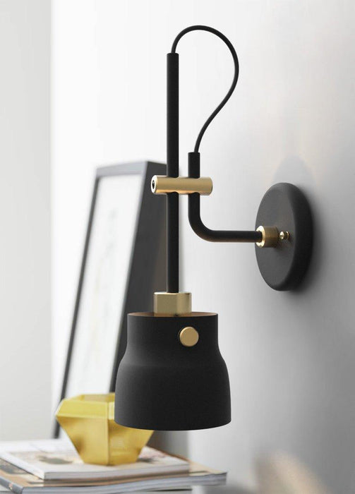 Black Hudson Wall Light - DWHOME