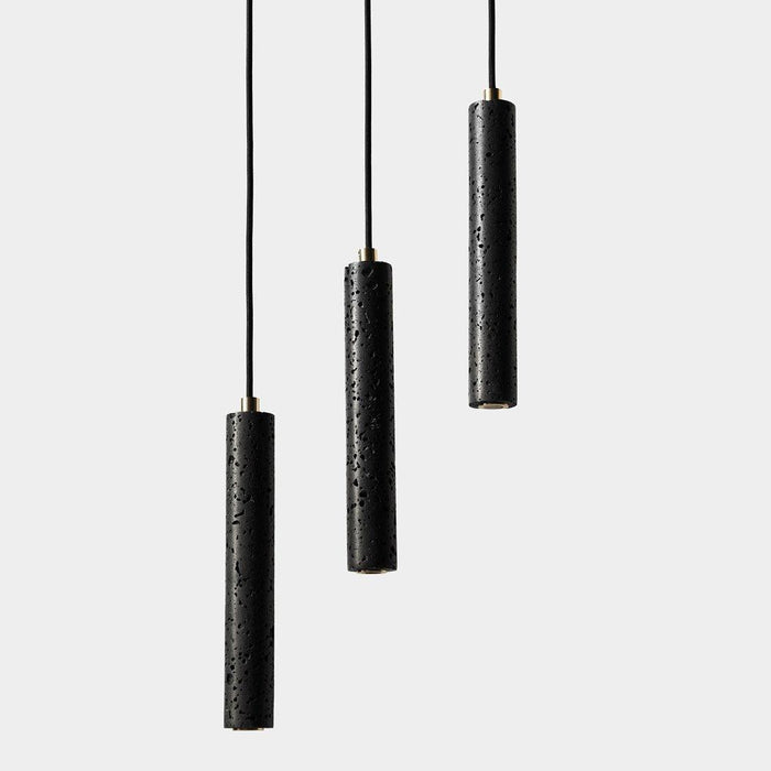 Black Lava A Concrete Minimalist Line Pendant Light - DWHOME