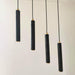 Black Lava A Concrete Minimalist Line Pendant Light - DWHOME