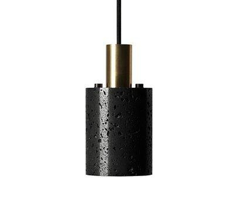 Black Lava B Concrete Minimalist Line Pendant Light-DWHOME