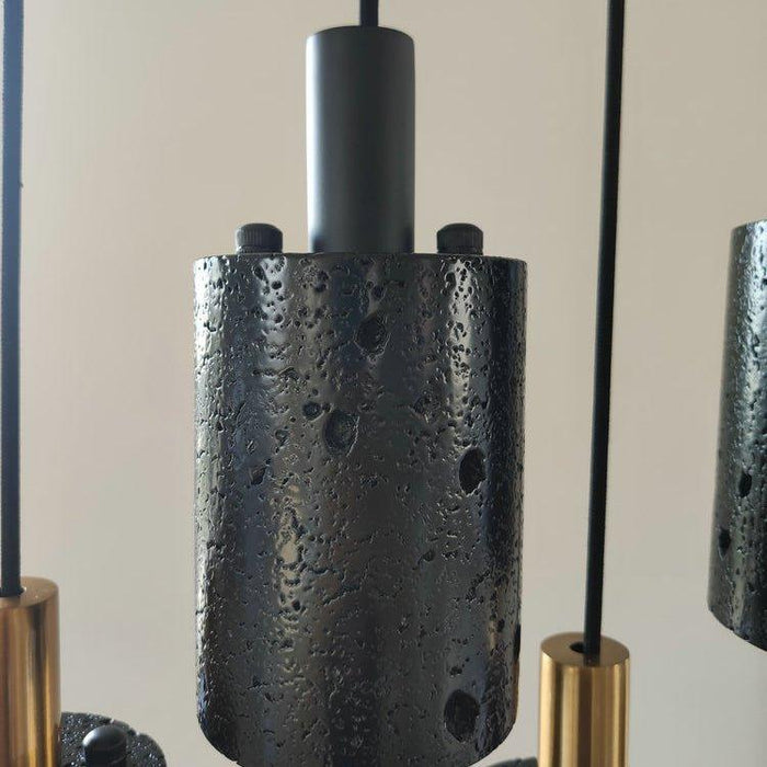 Black Lava B Concrete Minimalist Line Pendant Light - DWHOME