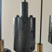 Black Lava B Concrete Minimalist Line Pendant Light - DWHOME