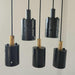 Black Lava B Concrete Minimalist Line Pendant Light - DWHOME