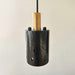 Black Lava B Concrete Minimalist Line Pendant Light - DWHOME