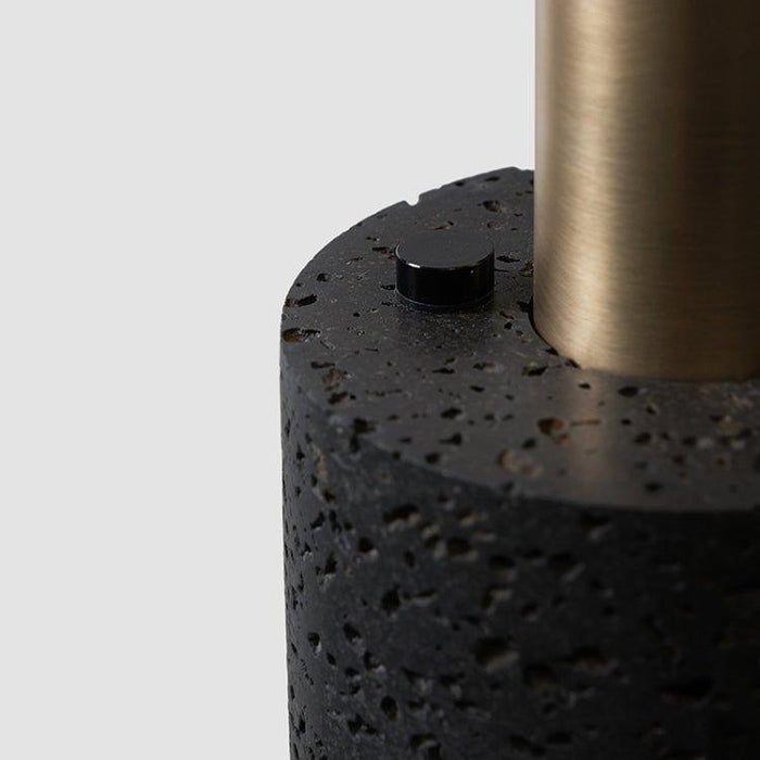 Black Lava B Concrete Minimalist Line Pendant Light - DWHOME