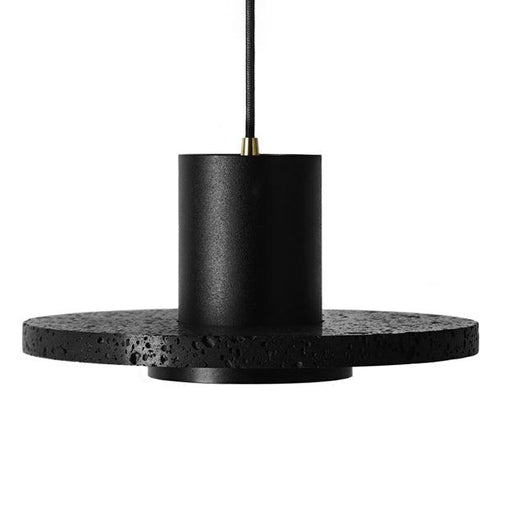 Black Lava C Concrete Minimalist Line Pendant Light-DWHOME
