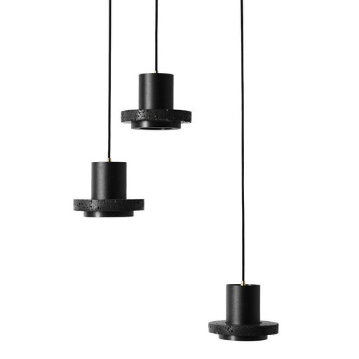 Black Lava C Concrete Minimalist Line Pendant Light-DWHOME