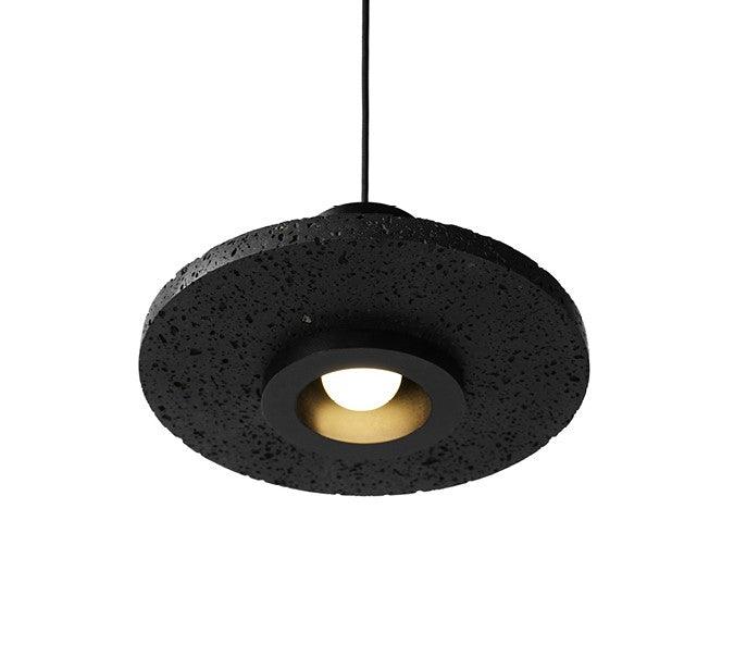 Black Lava C Concrete Minimalist Line Pendant Light-DWHOME