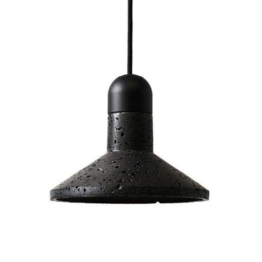 Black Lava D Concrete Minimalist Line Pendant Light - DWHOME