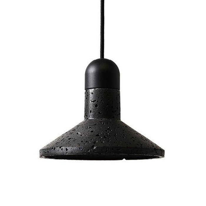 Black Lava D Concrete Minimalist Line Pendant Light-DWHOME