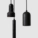 Black Lava E Concrete Minimalist Line Pendant Light - DWHOME