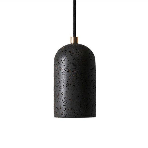 Black Lava E Concrete Minimalist Line Pendant Light-DWHOME