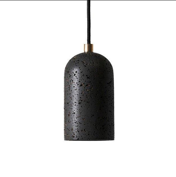 Black Lava E Concrete Minimalist Line Pendant Light-DWHOME