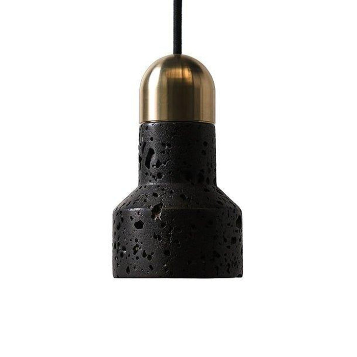"Plaque de plafond minimaliste en béton noir lave ligne-DWHOME"