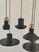 Black Lava F Concrete Minimalist Line Pendant Light - DWHOME