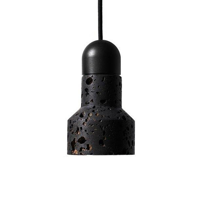 "Plaque de plafond minimaliste en béton noir lave ligne-DWHOME"