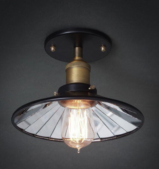 Black Mirror Shade Industrial Ceiling Light-DWHOME