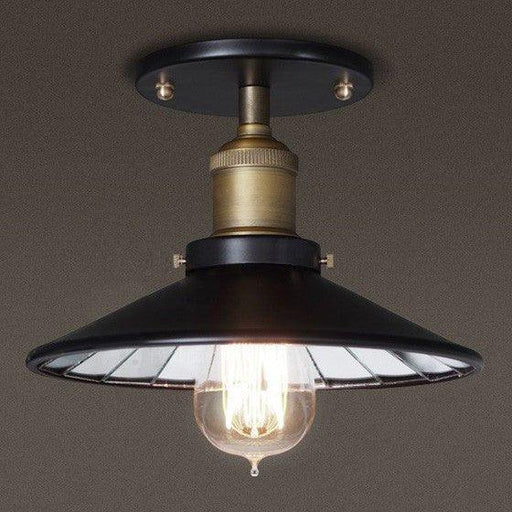 Black Mirror Shade Industrial Ceiling Light-DWHOME