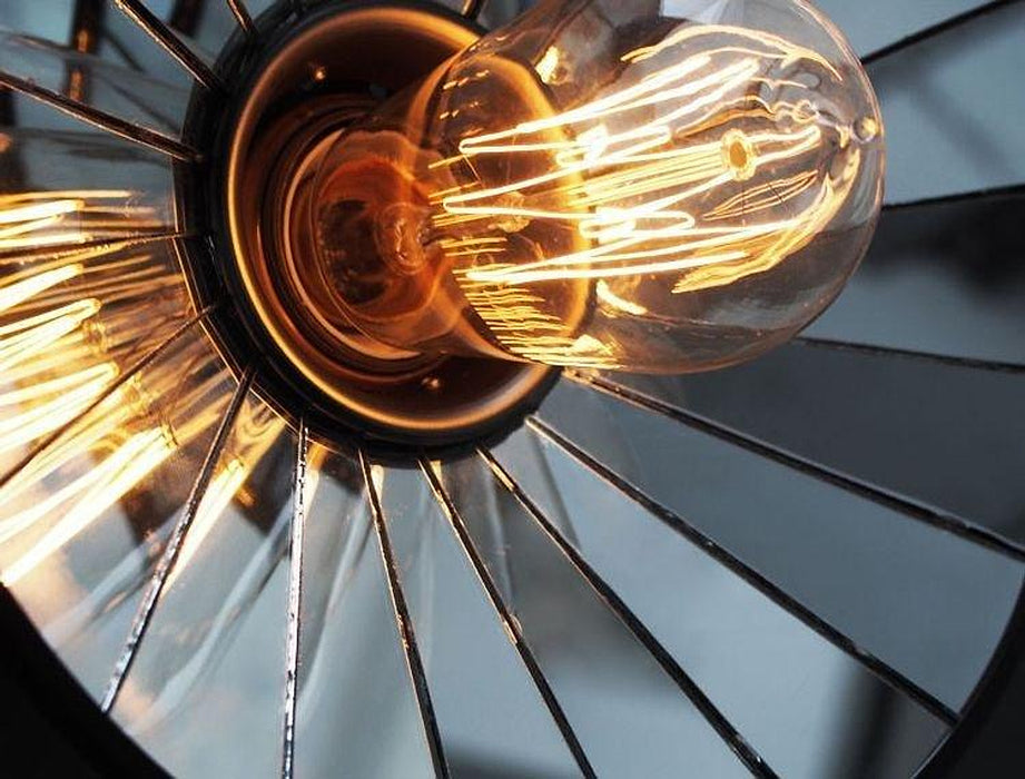 Black Mirror Shade Industrial Ceiling Light-DWHOME