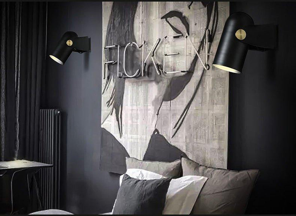 Black Spotlight Minimalist Wall Light-DWHOME