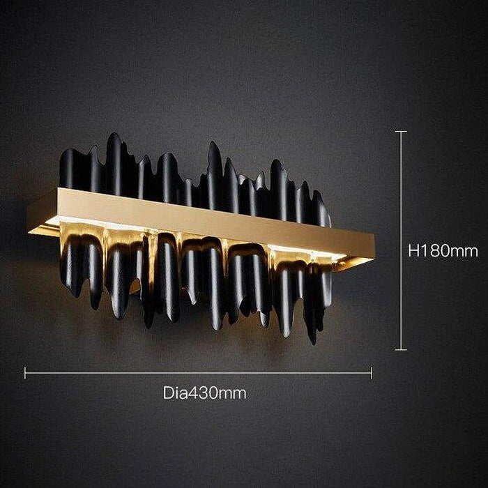 Black Waves Wall Lamp-DWHOME
