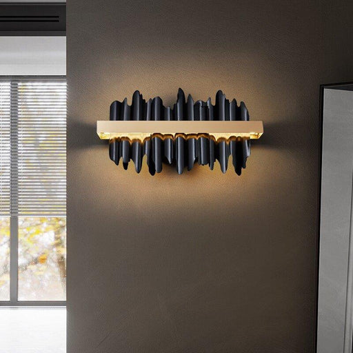 Black Waves Wall Lamp-DWHOME