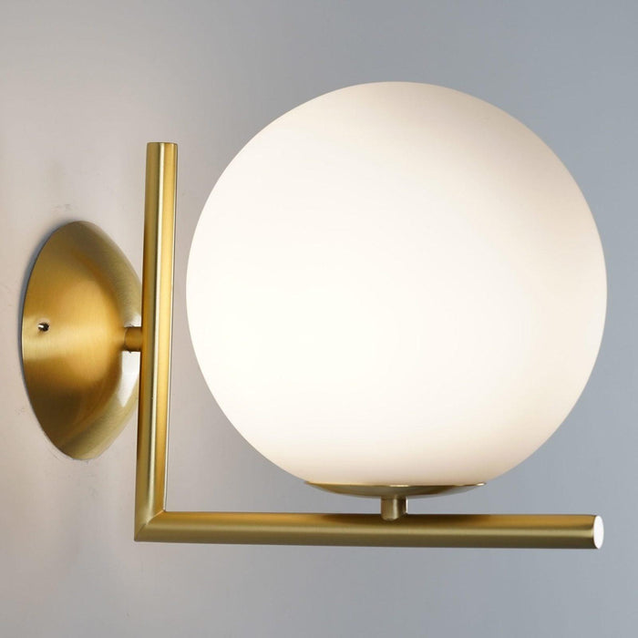 Blown Glass Opal Glass Wall Lamp-DWHOME