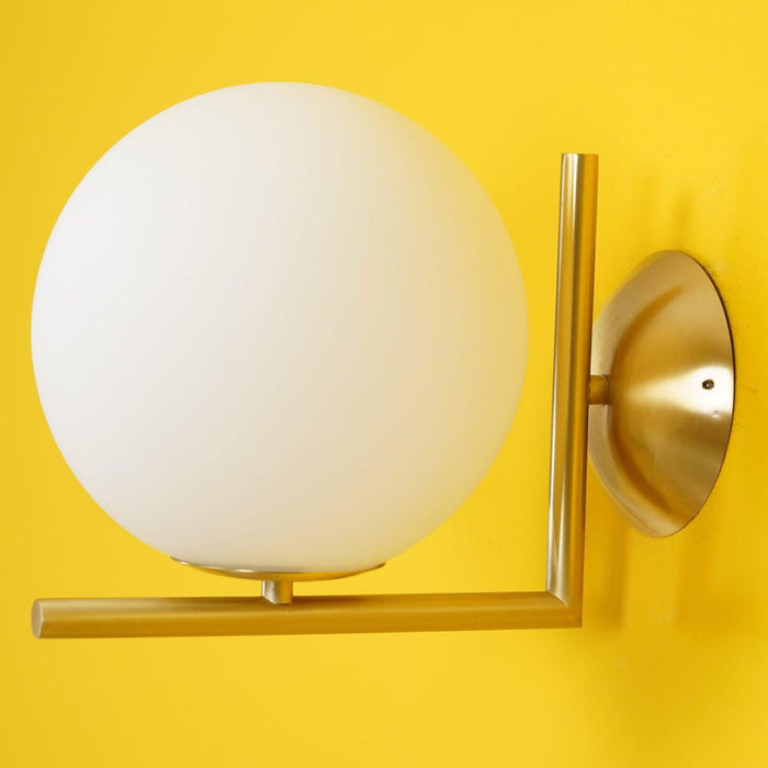 Blown Glass Opal Glass Wall Lamp-DWHOME