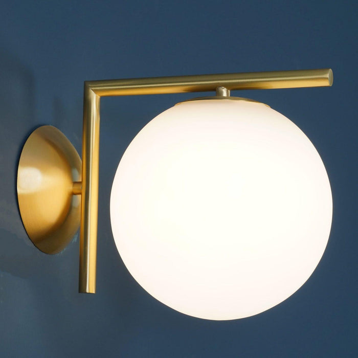 Blown Glass Opal Glass Wall Lamp-DWHOME