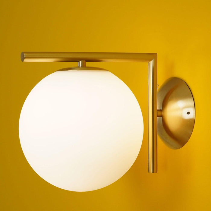 Blown Glass Opal Glass Wall Lamp-DWHOME