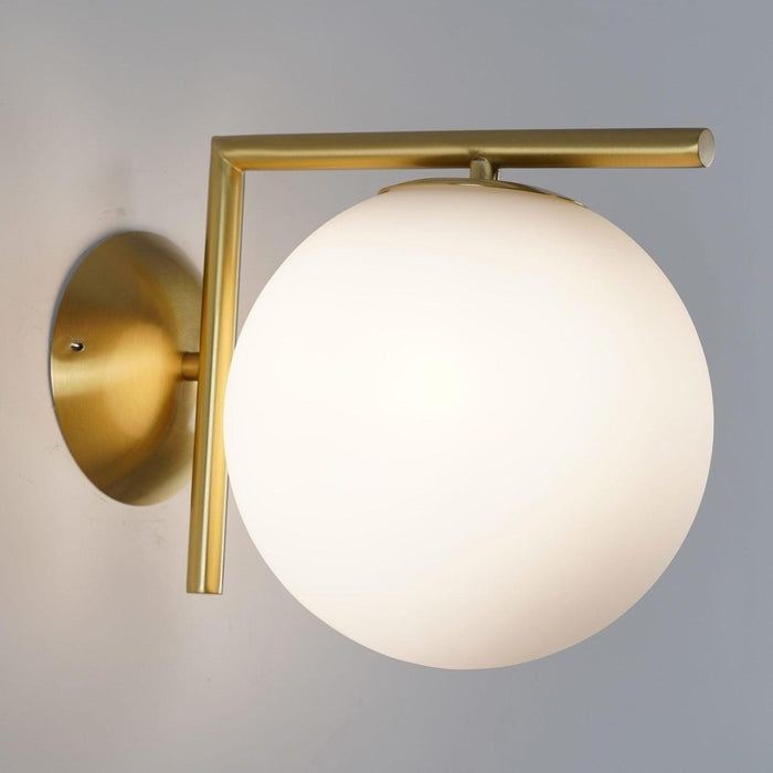 Blown Glass Opal Glass Wall Lamp-DWHOME