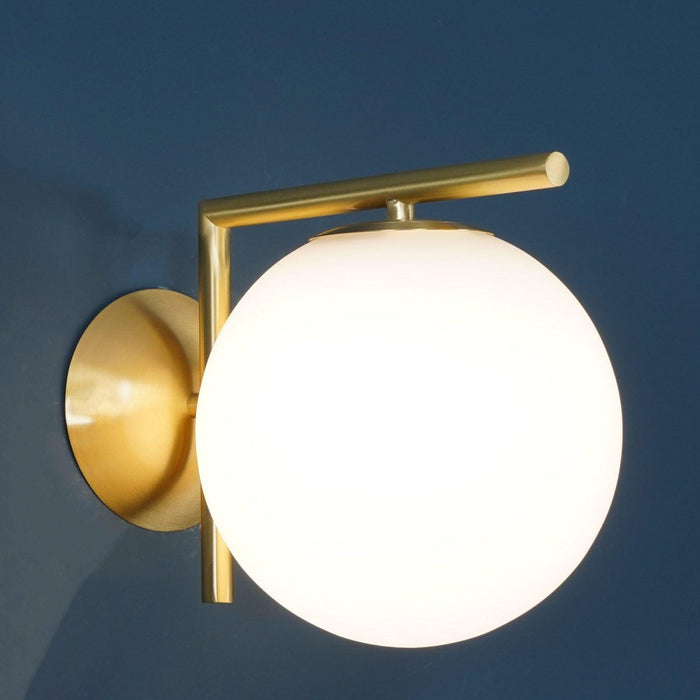 Blown Glass Opal Glass Wall Lamp-DWHOME