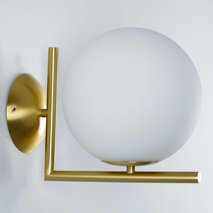 Blown Glass Opal Glass Wall Lamp-DWHOME