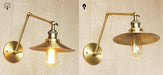 Brass Cone Shade Wall Light With Long Arm - DWHOME