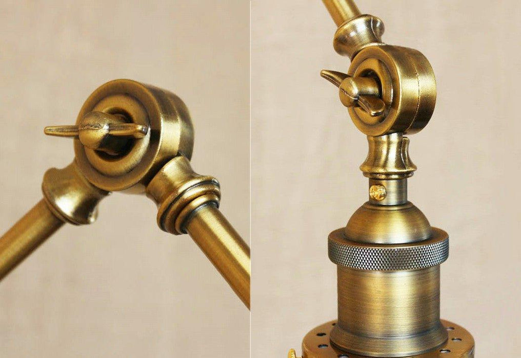 Brass Cone Shade Wall Light With Long Arm - DWHOME