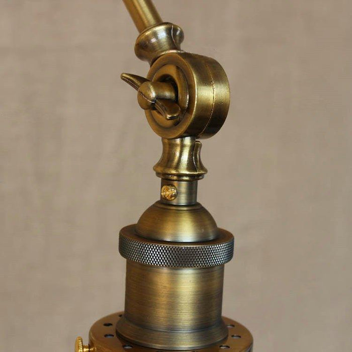 Brass Glass Cone Shade Industrial Wall Light - DWHOME