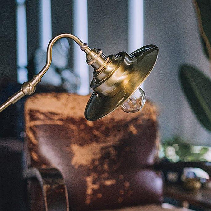 Brass Gooseneck Wall Light-DWHOME