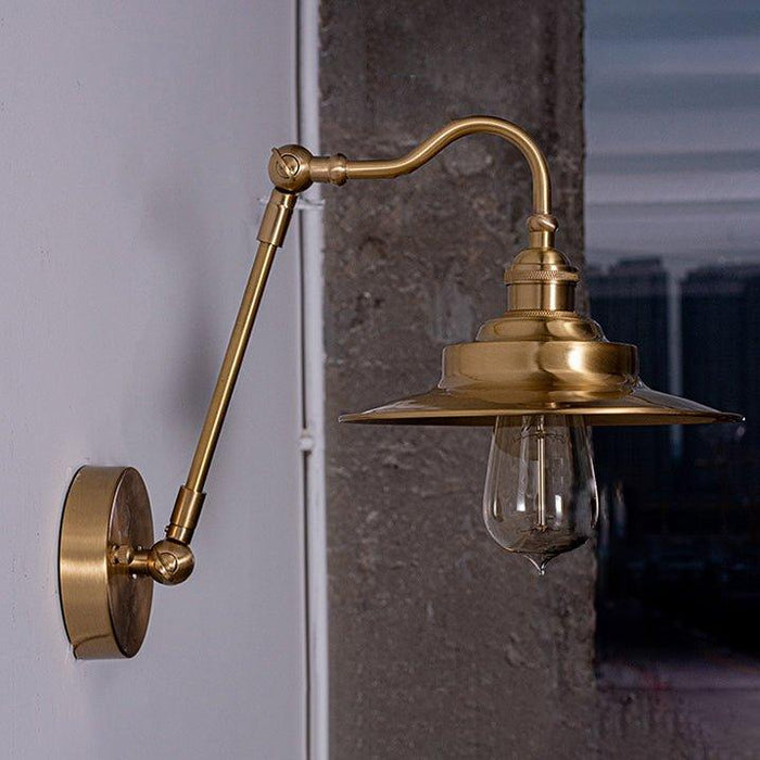 Brass Gooseneck Wall Light - DWHOME