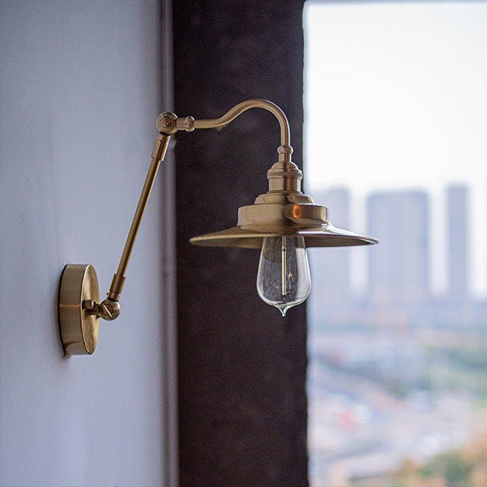 Brass Gooseneck Wall Light - DWHOME
