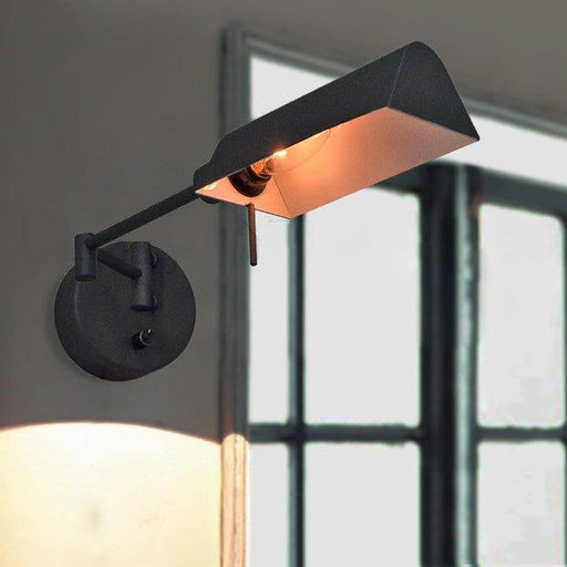 Brooklyn Black Industrial Wall Light-DWHOME