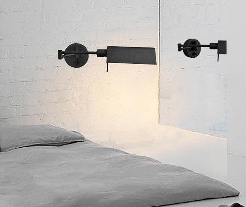 Brooklyn Black Industrial Wall Light-DWHOME